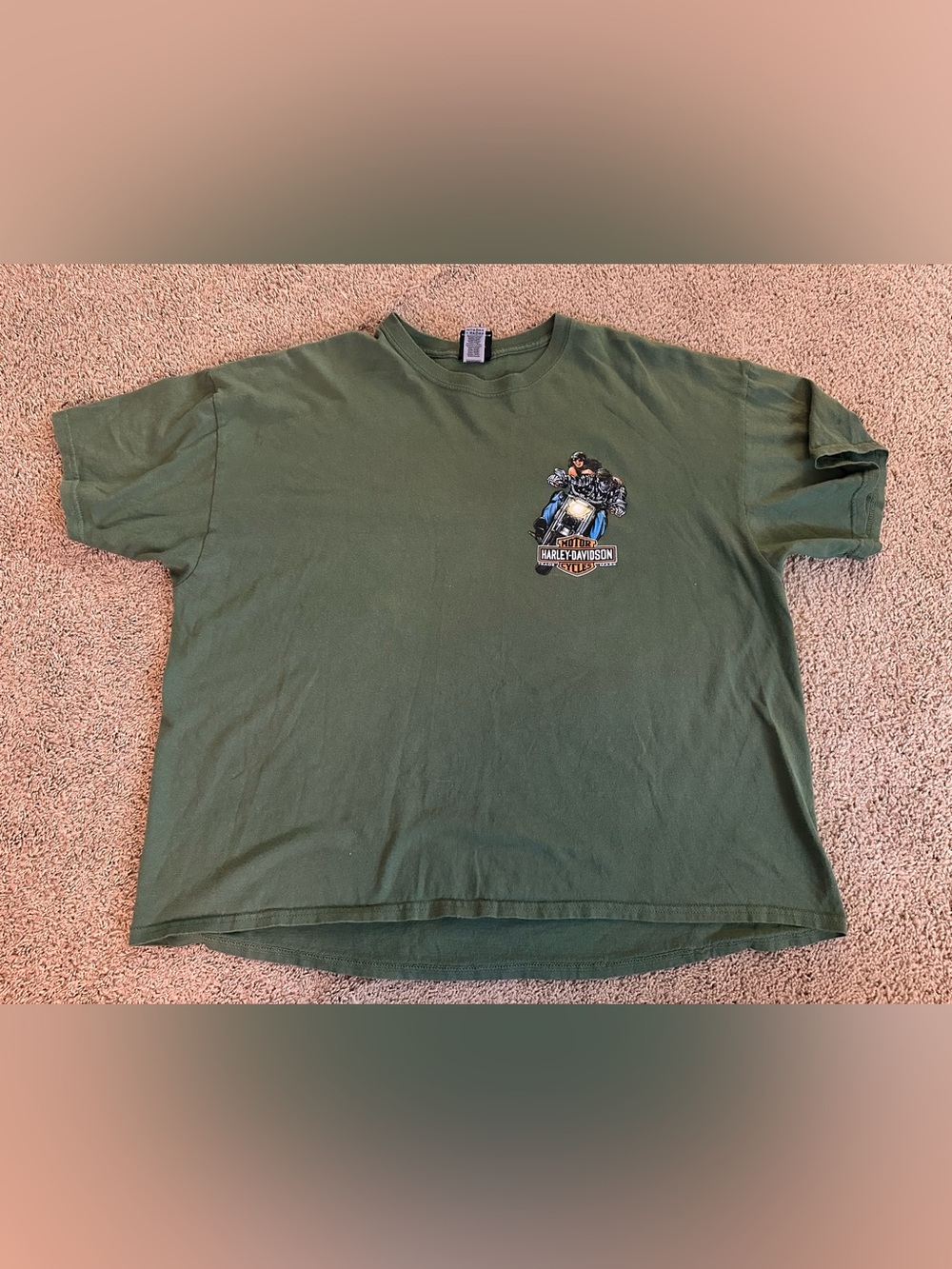Harley-Davidson Men's Olive Green Graphic T‑Shirt.